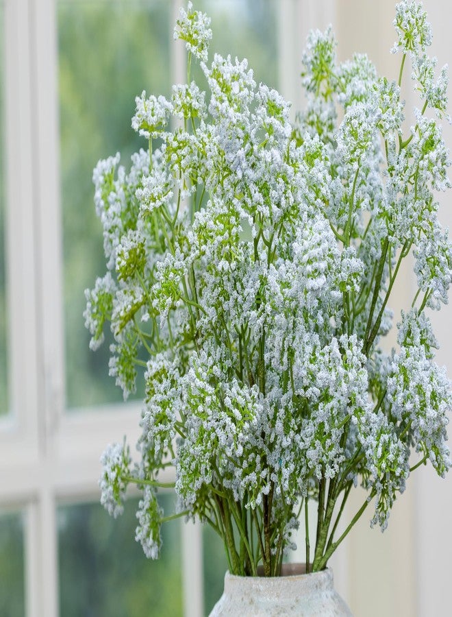 Green Moon 6PCS Realistic Artificial Baby Breath Flowers Stems Bulk for Vase - 24.5”, Light Blue Gypsophila Flower Faux Branches for DIY Bouquet Table Centerpieces Kitchen Dinning Room Home Decor - Image 4
