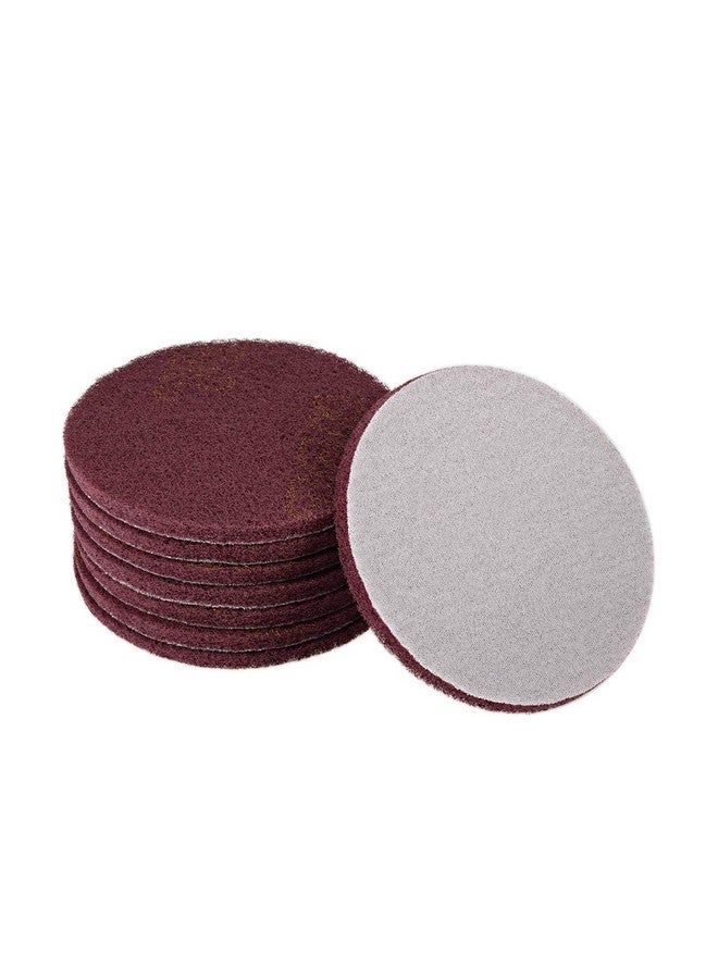 uxcell uxcell 5 Inch Scrubber Scouring Pads Drill Scuffing Disc Hoop and Loop Surface Conditioning Disc 8pcs  - Image 1