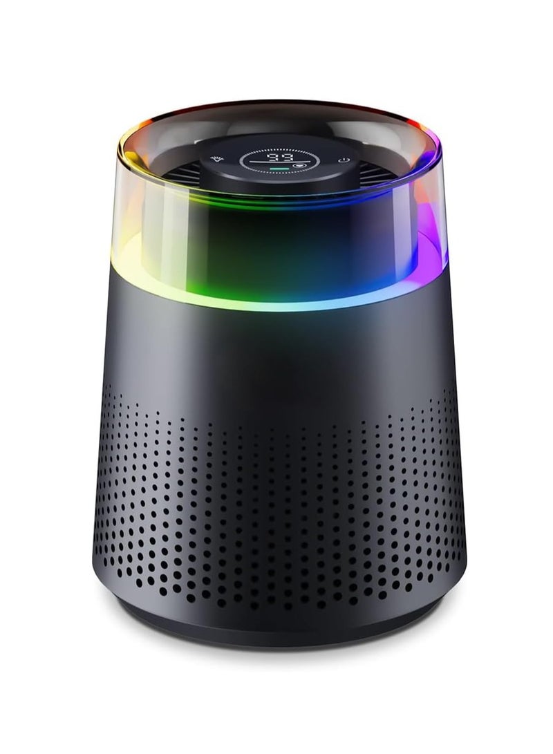 KASTWAVE Quiet H13 True HEPA Air Purifier for Bedroom - 20dB Air Cleaner with Sleep Mode & Colorful Night Light | Removes Pet Dander, Smoke, Dust, Mold, Hair, & Allergies Ideal for Home, Office - Image 1