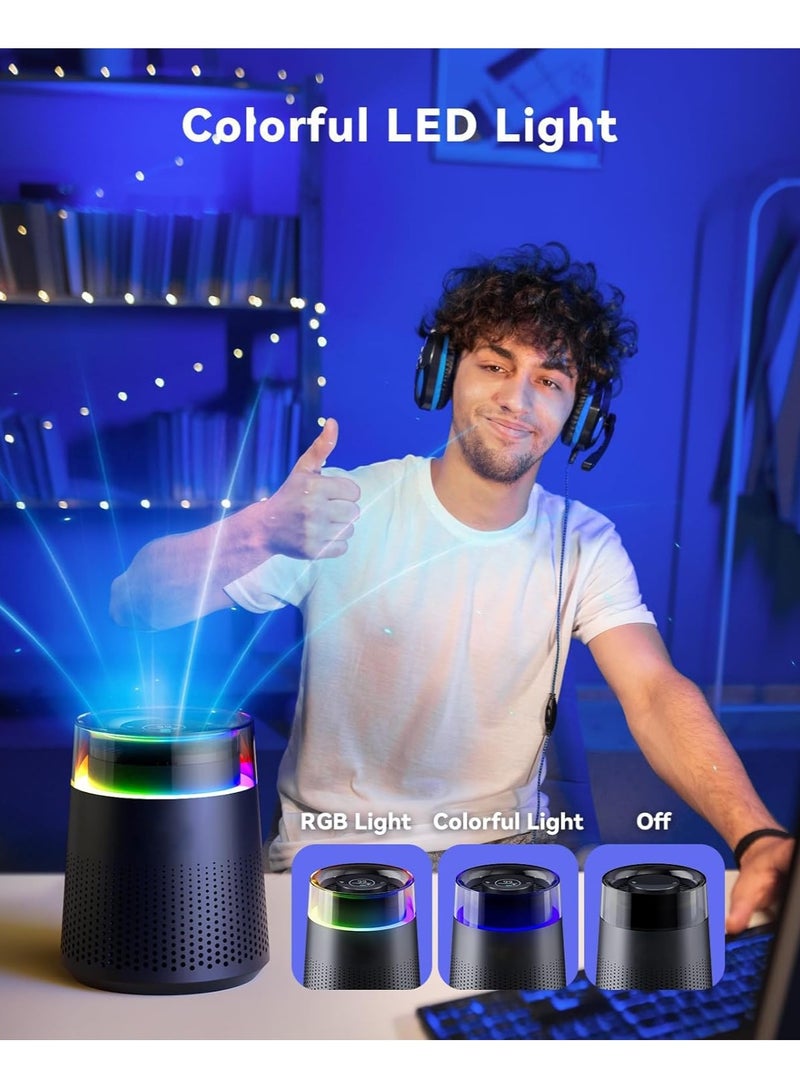 KASTWAVE Quiet H13 True HEPA Air Purifier for Bedroom - 20dB Air Cleaner with Sleep Mode & Colorful Night Light | Removes Pet Dander, Smoke, Dust, Mold, Hair, & Allergies Ideal for Home, Office - Image 4