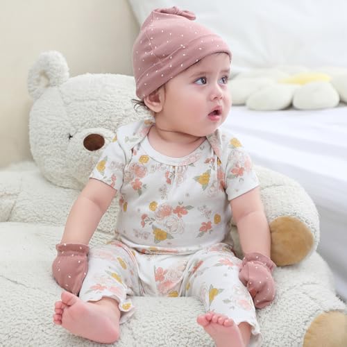 Ruliby Baby Girl Bodysuit and Pant Set Summer Soft Newborn Clothes Outfits 03 month - Image 3