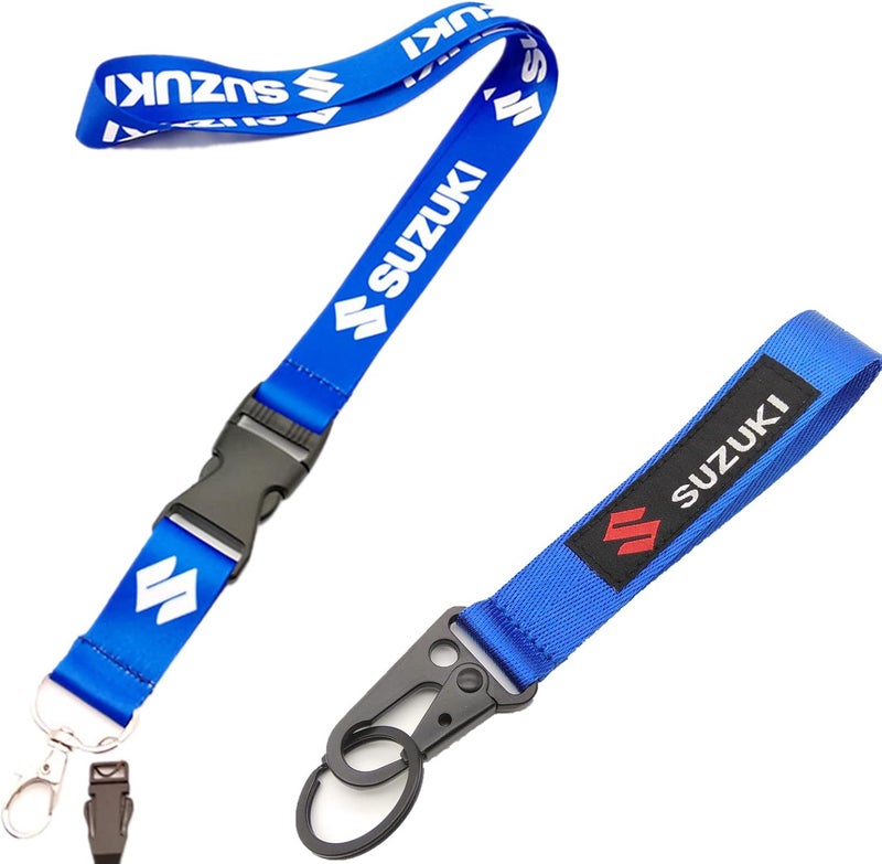 Suzuki Motorcycle Lanyard and Keychain Set - Image 2