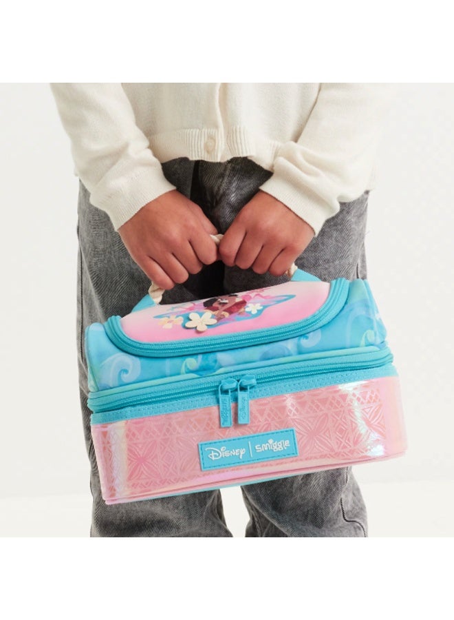 Smiggle Cartoon print bento bag, double-layered, large capacity, insulated lunch bag for students, suitable for school, picnics, and other occasions. - Image 2