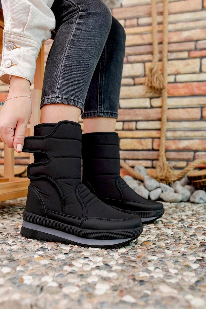 Riccon Unisex Snow Boots 0012802BLACK - Image 2