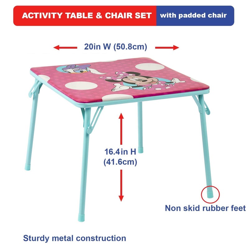 Minnie Jakks Pacific Minnie Jr Activity Table Set with One Chairs ,Teal and Red - Image 2