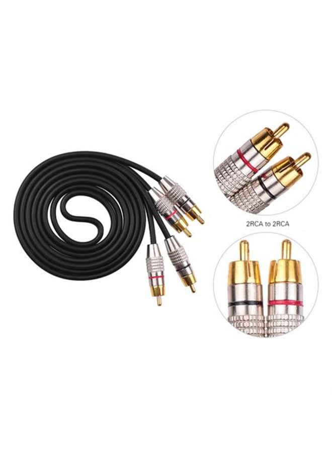 2RCA/2RCA Two-to-Two Audio Line Gold Plated Pure Copper Amplifier DVD HD Player Lotus Audio Line-Color:2RCA/2RCA-Line Length:2m  - Image 5