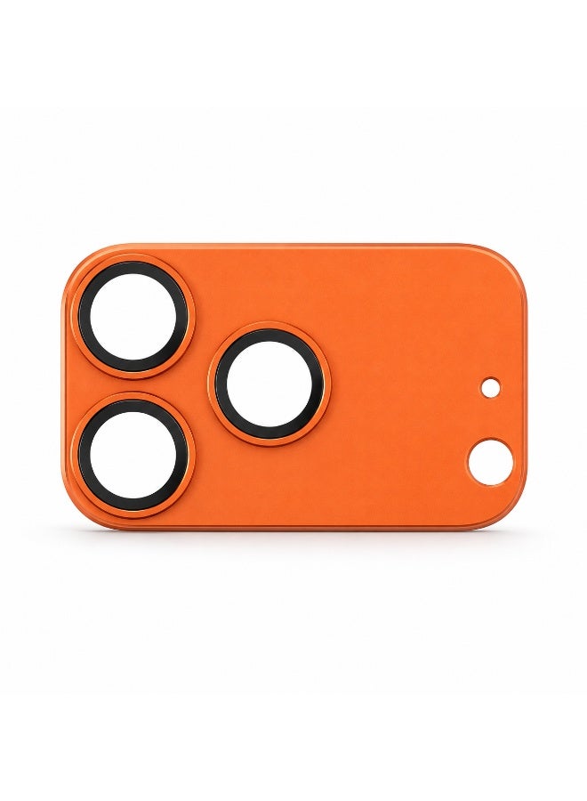 ATP Premium Tempered Glass Camera Lens Protector Matte Alloy Full Module Guard Plate Cover for iPhone 17 Pro Max Orange - Image 1