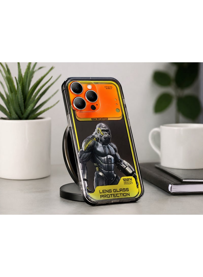 ATP Premium Tempered Glass Camera Lens Protector Matte Alloy Full Module Guard Plate Cover for iPhone 17 Pro Max Orange - Image 3