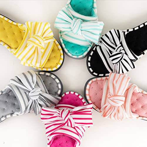 ULTRAIDEAS Women's Eurytides Slide Slippers Memory Foam House Shoes, Light Grey, 9-10 - Image 4