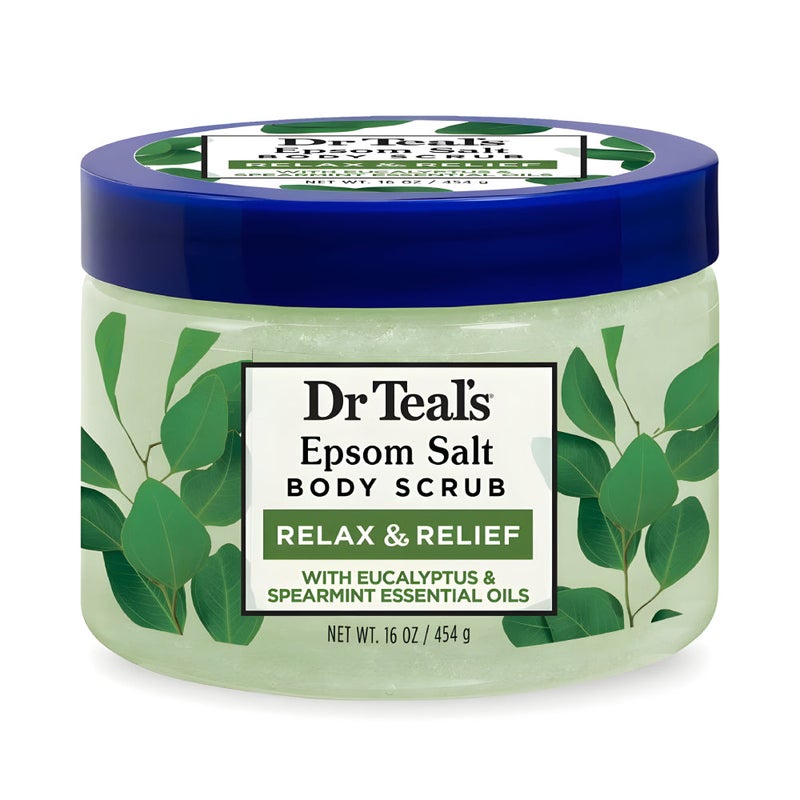 Dr. Teals Dr-Teals-Body-Salt-Scrub-454gm-Eucalyptus-&-Spearmint - Image 1