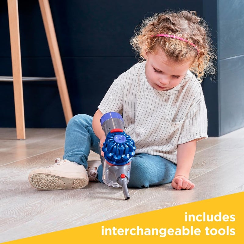 Casdon Dyson Cordless TOY Vacuum Cleaner Interactive & Officially Licensed Toy For Children Aged 3+ Realistic Role-Play Fun, Blue - Image 4