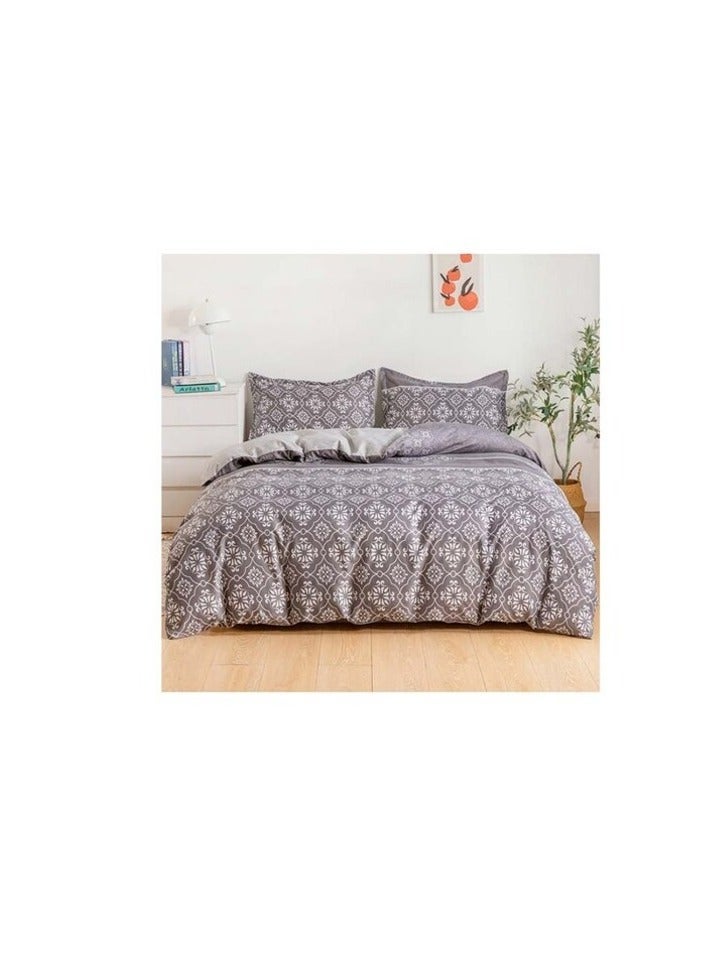 PROMASS 4-Piece Single Size Duvet Cover Set Microfibre Schooner 1 Duvet Cover 160x210 cm; 1 Fitted Sheet 120x200x25 cm; 2 Pillow Cover 48x74cm Multicolor - Image 1