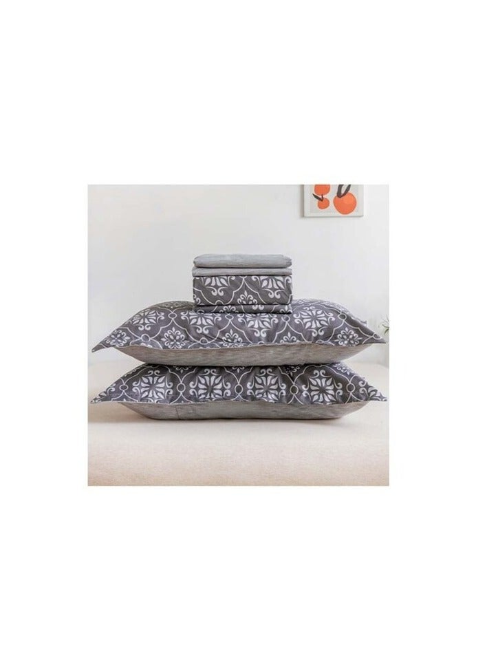 PROMASS 4-Piece Single Size Duvet Cover Set Microfibre Schooner 1 Duvet Cover 160x210 cm; 1 Fitted Sheet 120x200x25 cm; 2 Pillow Cover 48x74cm Multicolor - Image 3