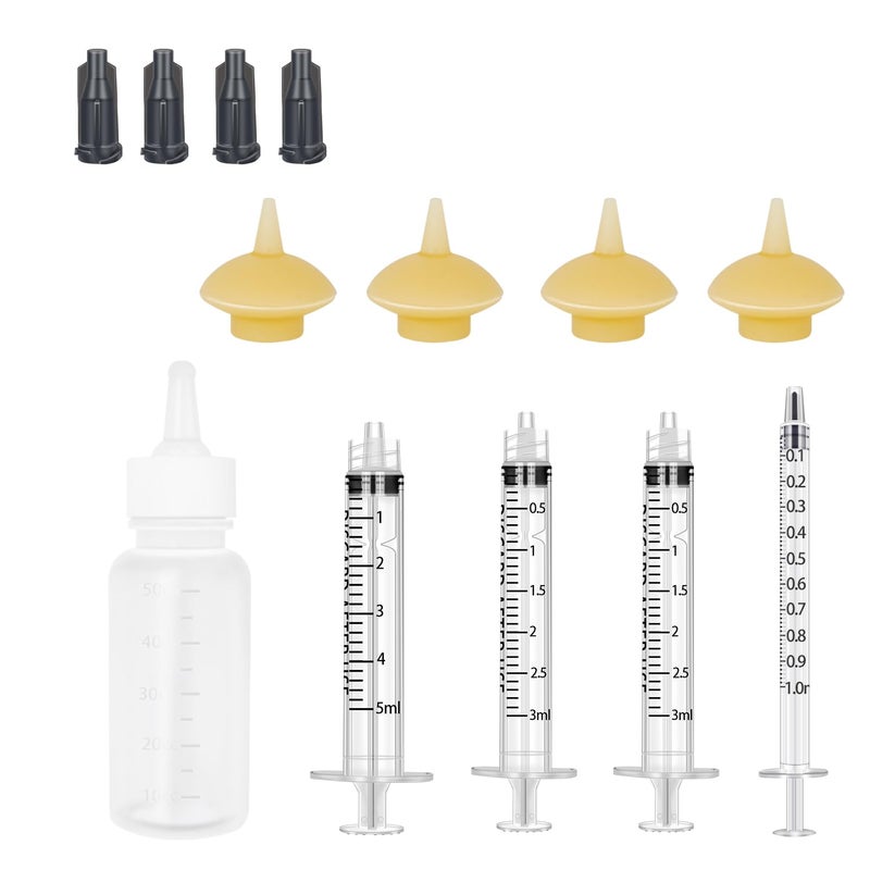 Xuanda Mini Pet Feeding Bottle and Syringes with Nipples for Small Cat Dog Animals,Kittens, Puppies, Rabbits, Small Animals, Squirrel (Model 5) - Image 1
