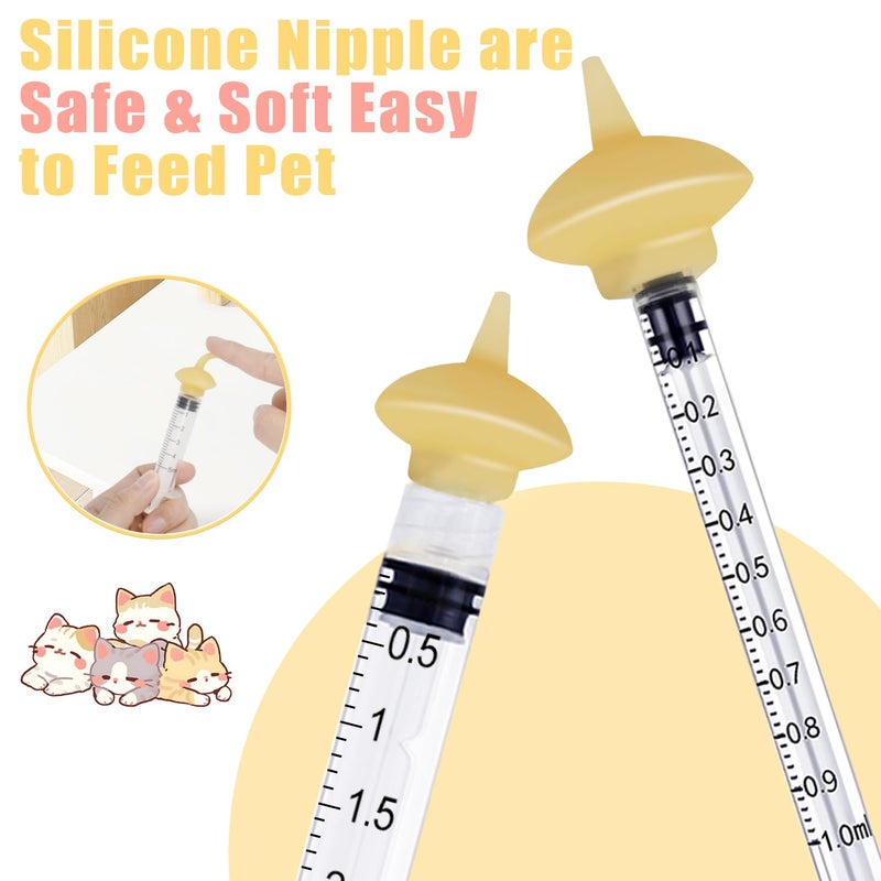 Xuanda Mini Pet Feeding Bottle and Syringes with Nipples for Small Cat Dog Animals,Kittens, Puppies, Rabbits, Small Animals, Squirrel (Model 5) - Image 5