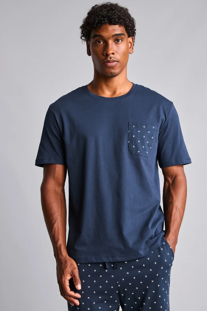 Defacto  100% Cotton New Regular Fit 2 Piece Pyjama Set for Men | Best Price UAE