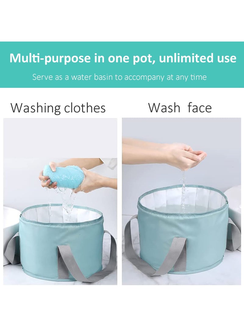 Folding Foot Bath, Soaking Foot Bucket, Foldable Portable Foot Soaking Tub, Travel Foot Bath Tub for Foot SPA Soaking Feet, Home Pedicure Basin, Outdoor Camping, Fishing Hiking Container, Two Sizes - Image 2