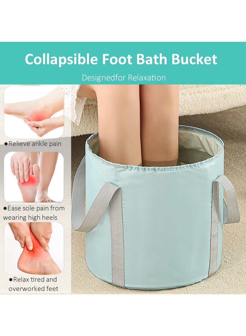 Folding Foot Bath, Soaking Foot Bucket, Foldable Portable Foot Soaking Tub, Travel Foot Bath Tub for Foot SPA Soaking Feet, Home Pedicure Basin, Outdoor Camping, Fishing Hiking Container, Two Sizes - Image 4