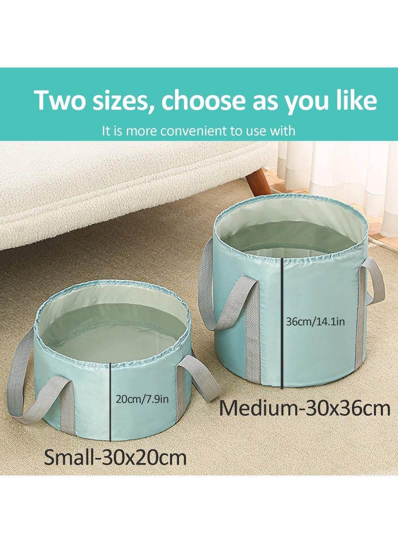 Folding Foot Bath, Soaking Foot Bucket, Foldable Portable Foot Soaking Tub, Travel Foot Bath Tub for Foot SPA Soaking Feet, Home Pedicure Basin, Outdoor Camping, Fishing Hiking Container, Two Sizes - Image 5