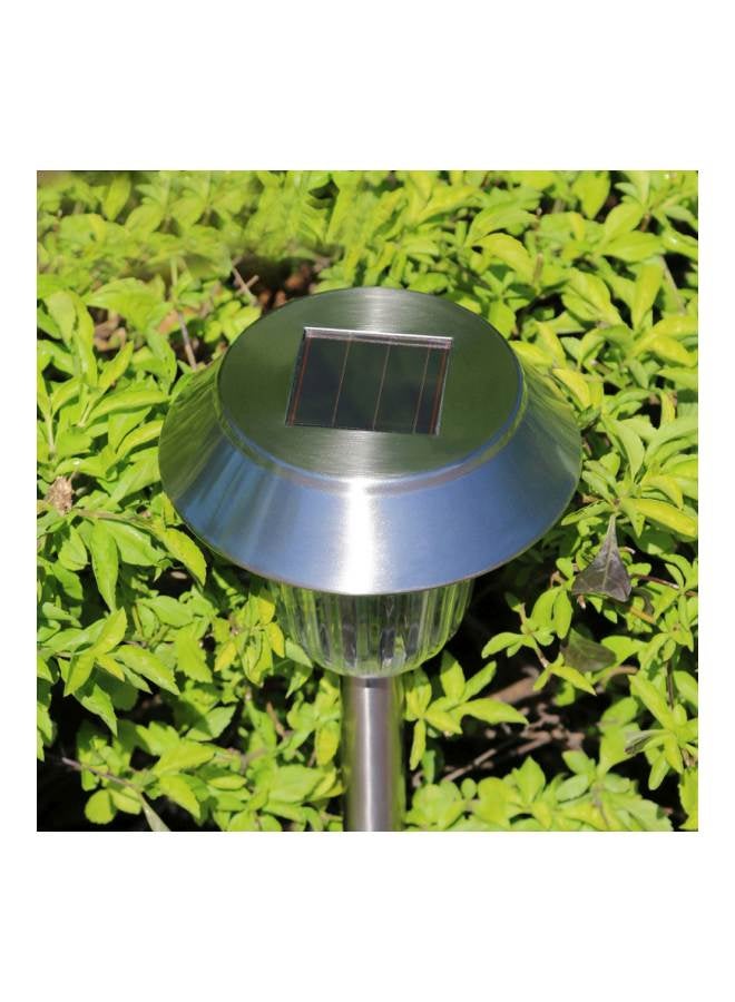 إسكدنيا مجموعة مصابيح LED للفناء تعمل بالطاقة الشمسية مكونة من 8 قطع فضي/أبيض 11.5x11.5x40سم - Image 3