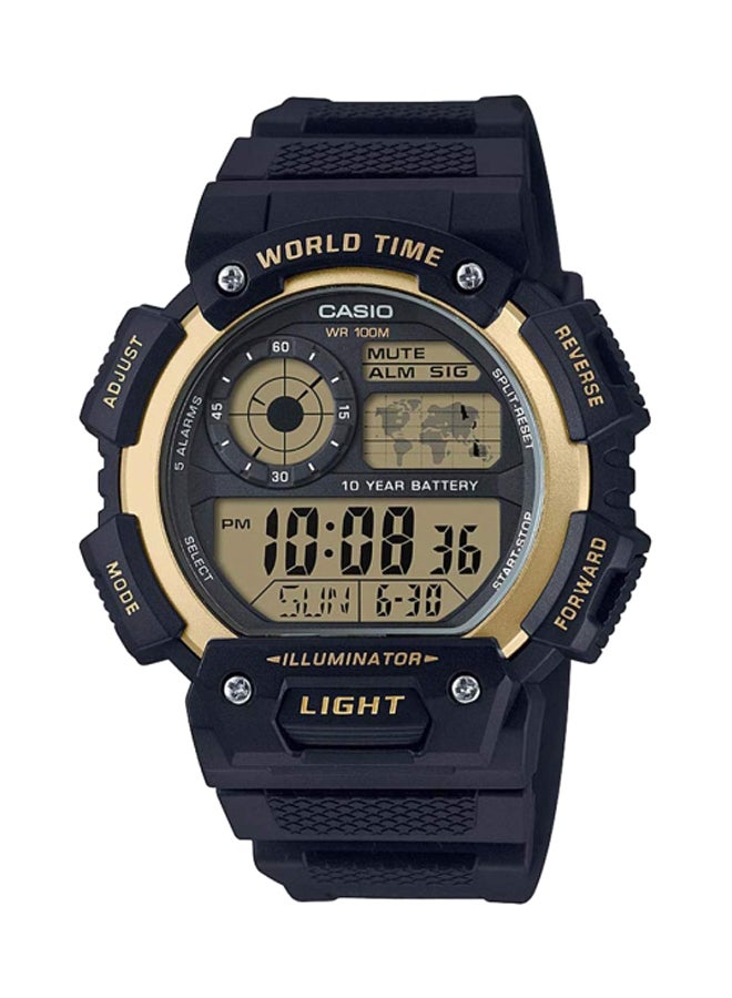 كاسيو ساعة يد رقمية مقاومة للماء طراز AE-1400WH-9AVEF - 51 مم - أسود رجال - Image 1