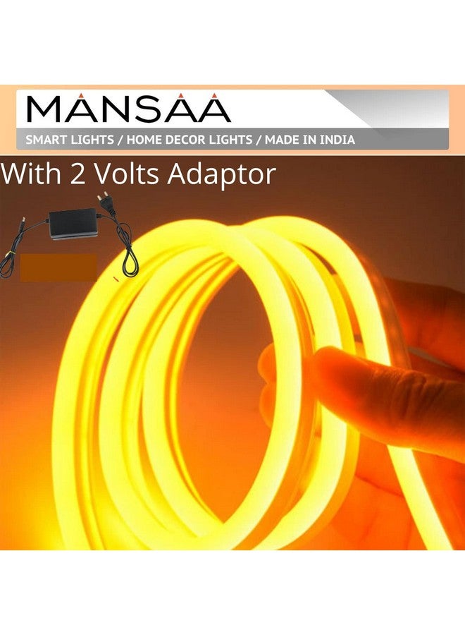 MANSAA MANSAA Neon Light Strip | 18 Months Warranty | 5 Meters/16.4 ft, Led Strip Light, Strip Lights for Home Decoration, Neon Light for Indoor & Outdoor, 12V Adaptor, Shockproof & Waterproof (Yellow) - Image 3