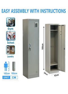 Living Single Door File Cabinet Metal Locker 42*38*180cm  - Image 5