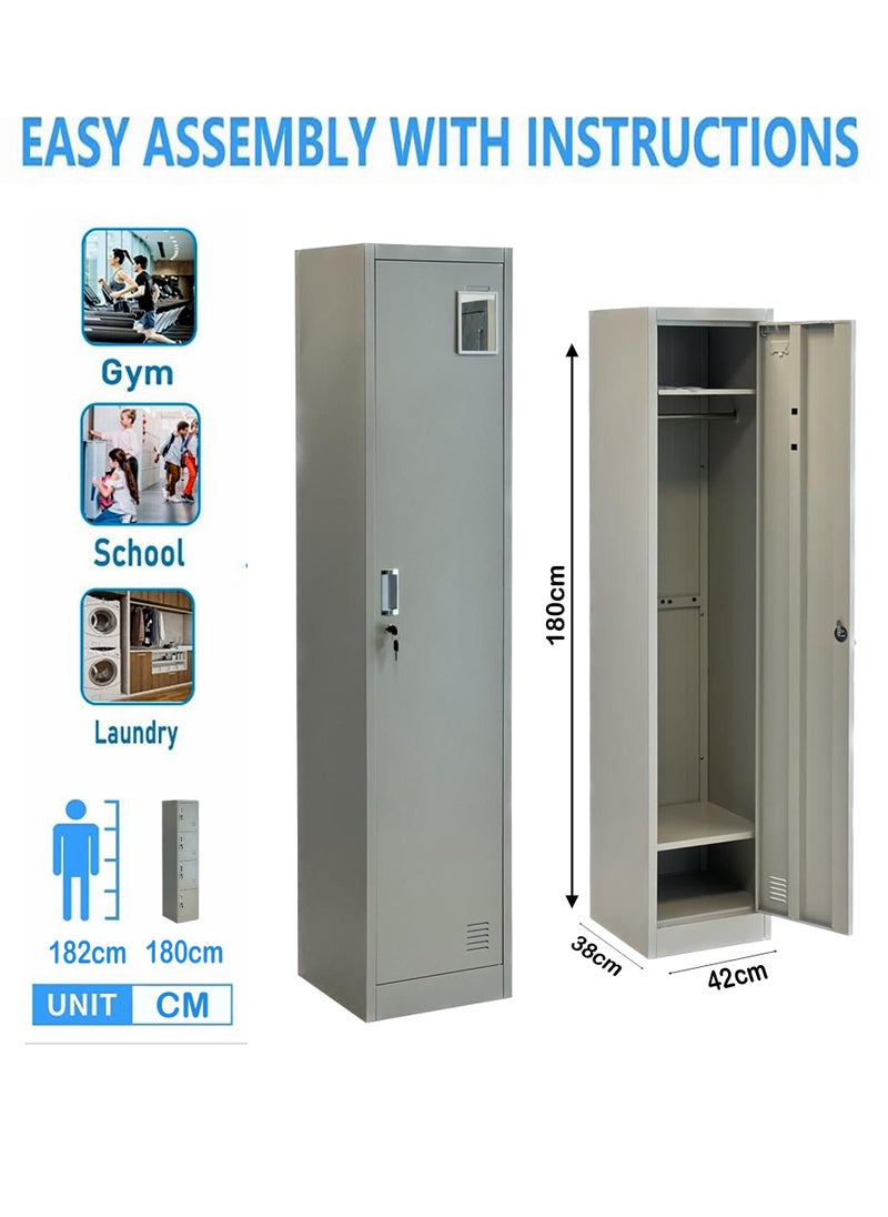 Living - Single Door File Cabinet Metal Locker 42*38*180cm - Image 1