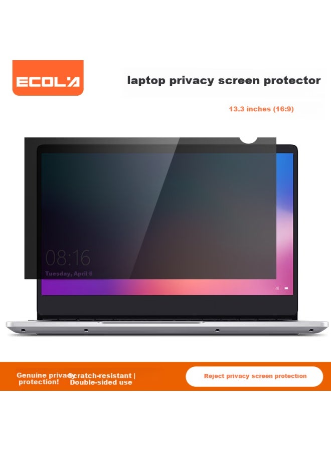 Ecola Computer Privacy Screen Protector Laptop Screen Film Privacy Filter Black 13.3 Inch 16:9 - Image 1
