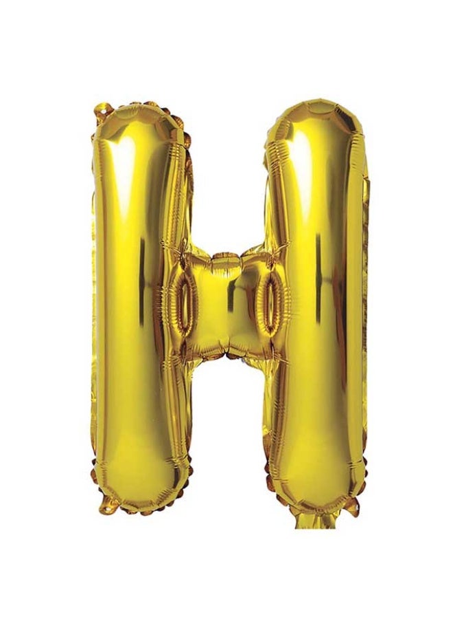 Letter Balloon, H Gold - 16" Foil Balloon, China