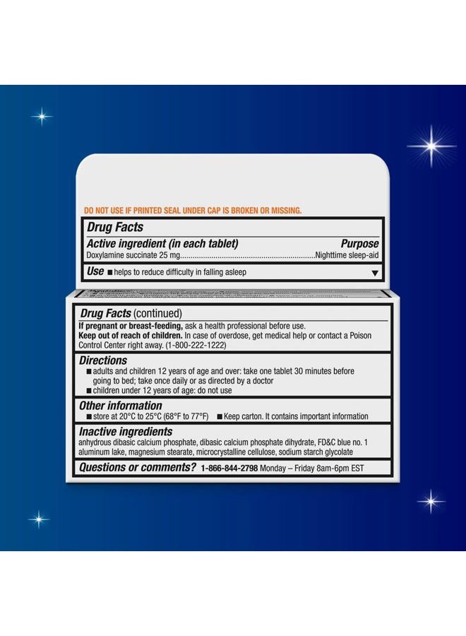 Unisom SleepTabs, Nighttime Sleep-aid, Doxylamine Succinate, 80 Tablets, 2 pk - Image 2