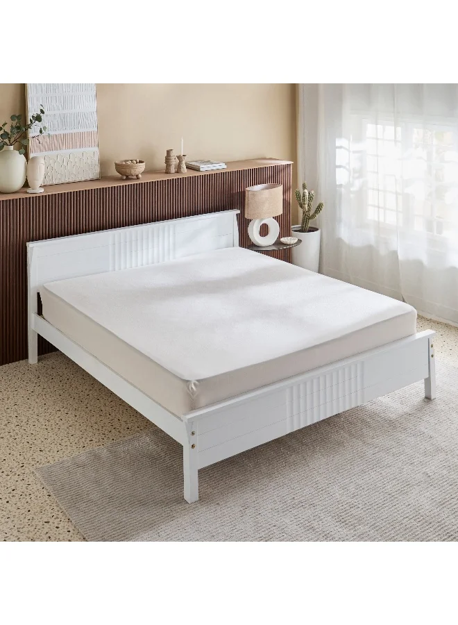 Home Box Derby Solid Microfiber Queen Fitted Sheet - 150x200+25 cm