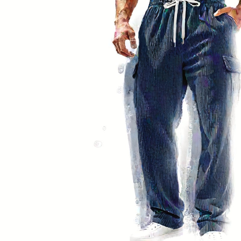 Corduroy Cargo Pants with Pockets for Men Outdoor Casual Trousers - Image 5