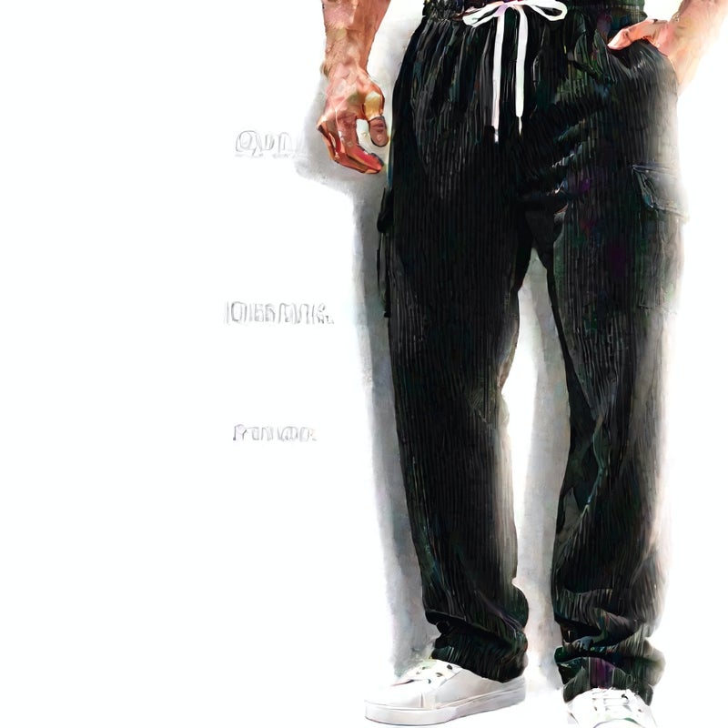 Corduroy Cargo Pants with Pockets for Men Outdoor Casual Trousers - Image 4