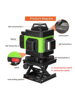 Multifunctional 4D 16 Lines Laser Level 3° Self-leveling Machine USB Rechargeable Lithium Battery Leveling Tool with 1.2M 3-Heights Adjustable Alloy Extension Bar Tripod Stand - pzsku/ZC8172165FEBC342E350CZ/45/_/1703496911/2d27e384-4af5-4b42-a04b-aabd160e72a7