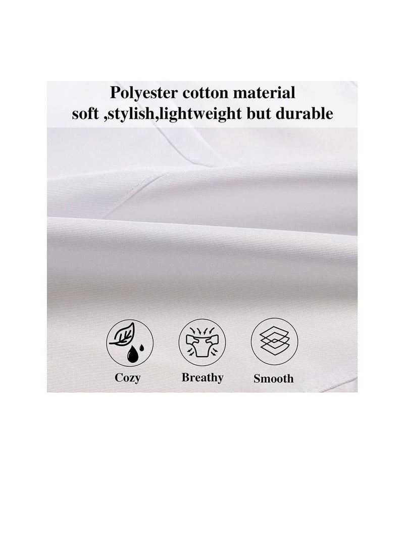 SYOSI White Waist Apron Half Apron Kitchen Half Waist Apron Ruffle Chef Work Bib Maid Apron Dress Bistro Server Aprons for Waitress Cosplay Costume - Image 5