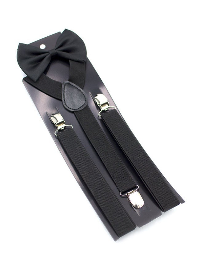 Suspender and Bow Tie Set for Men, Adjustable Braces with Y Back - Image 1