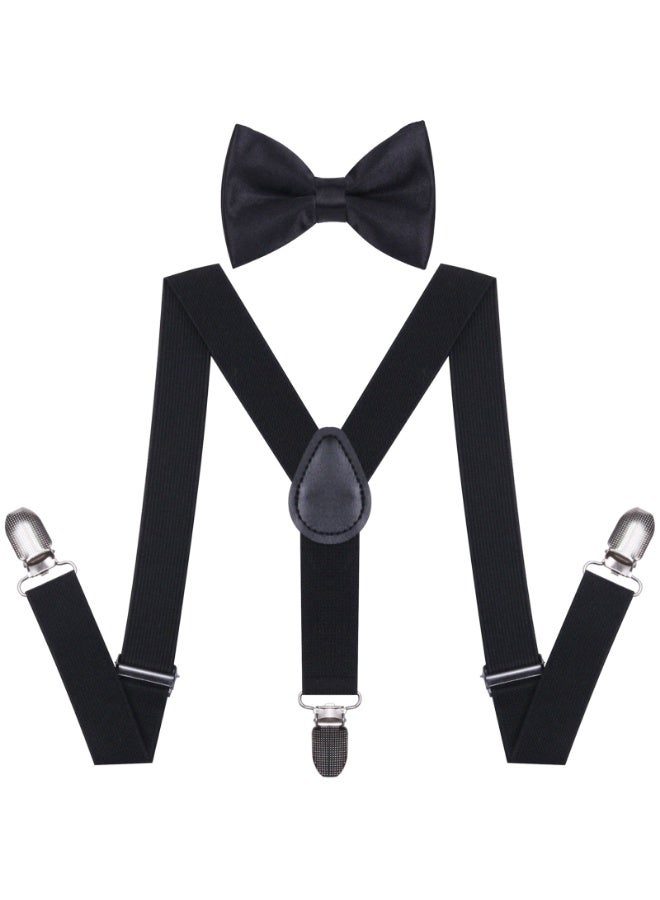 Suspender and Bow Tie Set for Men, Adjustable Braces with Y Back - Image 2