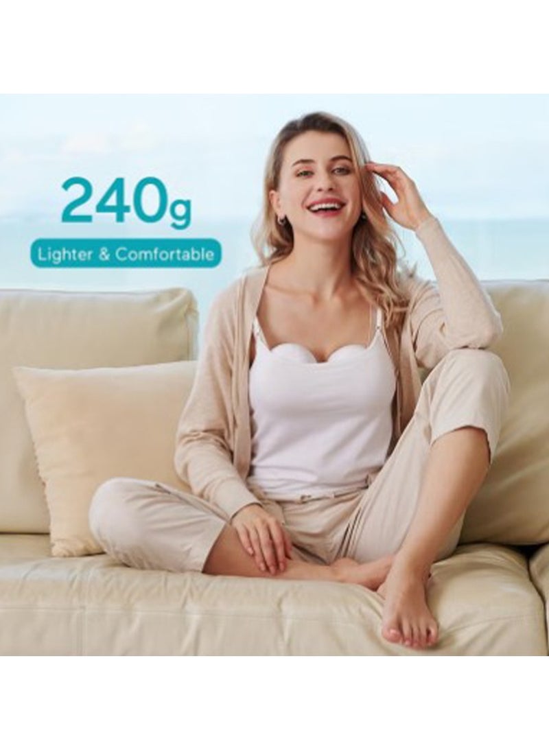ibsun - Portable Hands Free Electric Breast Pump Wearable, 338mm Hg Strong Suction, Low Noise With 4 Modes 9 Levels, Smart Display, 21/24/28mm Insert, 1 Pack - Image 1
