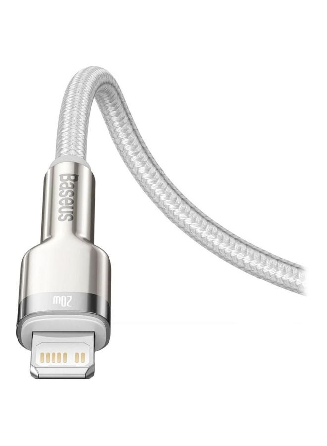 بيسوس كابل USB C إلى لايتنينج للشحن السريع ونقل البيانات بتقنية PD بقدرة 20 وات من سلسلة كافولي ومتوافق مع هواتف آيفون 14 و14 برو/ 13 برو/ 13 برو ماكس / 13/13 ميني، آي باد 9، 12 ميني/ 12/12 برو، بطول متر واحد أبيض - Image 5