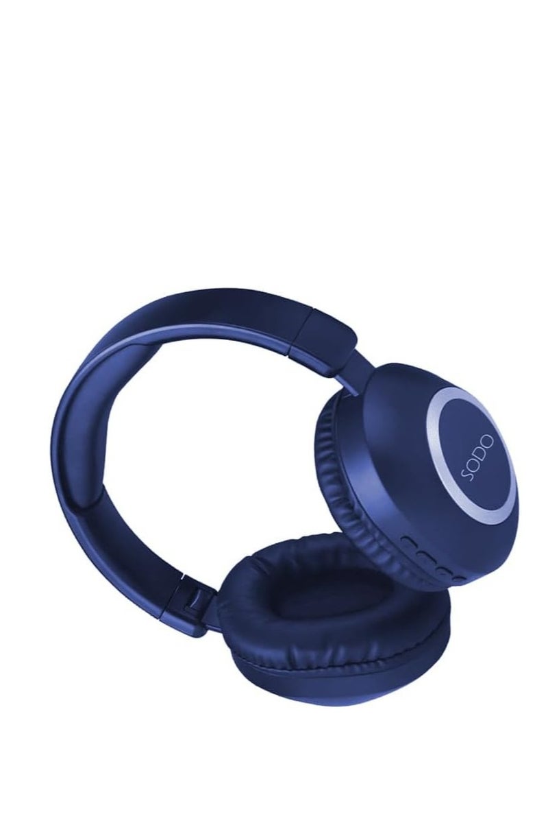 SODO SD-1104 Wireless Headphones with Bluetooth 5.0 | High-Quality Microphone, SD Card Support, 3.5mm Jack, and Noise Cancelling | Foldable Headphones with Stylish and Colorful Design  - Image 2