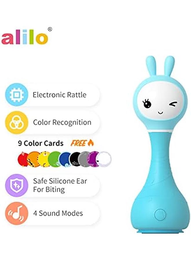 أليلو سمارتي شيك اند تيل راتل R1 سمارتي قصص الموسيقى الزرقاء وتعلم الألوان للأطفال، صوت هاي فاي، تضيء الأذنين، شحن يو اس بي 0 بلس - Image 2