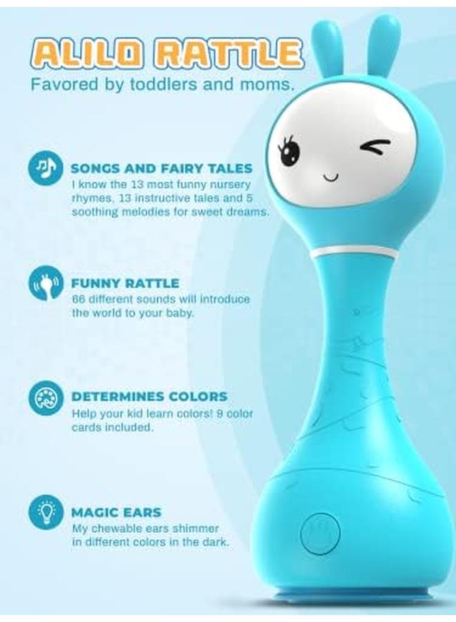 أليلو سمارتي شيك اند تيل راتل R1 سمارتي قصص الموسيقى الزرقاء وتعلم الألوان للأطفال، صوت هاي فاي، تضيء الأذنين، شحن يو اس بي 0 بلس - Image 4