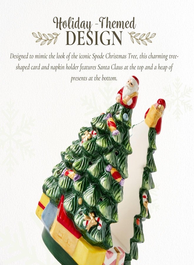 Spode Christmas Tree Figural Napkin Holder, Holiday Organizer for Dining Table, Kitchen - Beautiful Ceramic Storage & Festive Table Accessory - Christmas Celebrations & Home Decoration - Image 3