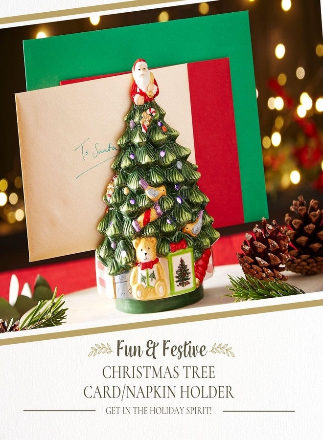 Spode Christmas Tree Figural Napkin Holder, Holiday Organizer for Dining Table, Kitchen - Beautiful Ceramic Storage & Festive Table Accessory - Christmas Celebrations & Home Decoration - Image 2