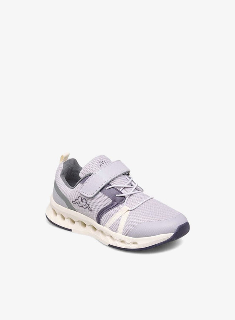 Kappa Girls' Logo Print Sports Shoes with Hook and Loop Closure - Image 2