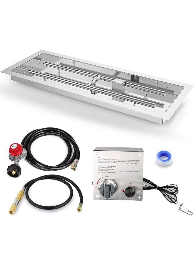 Grisun  Rectangular Stainless Steel Drop-In Fire Pit Kit