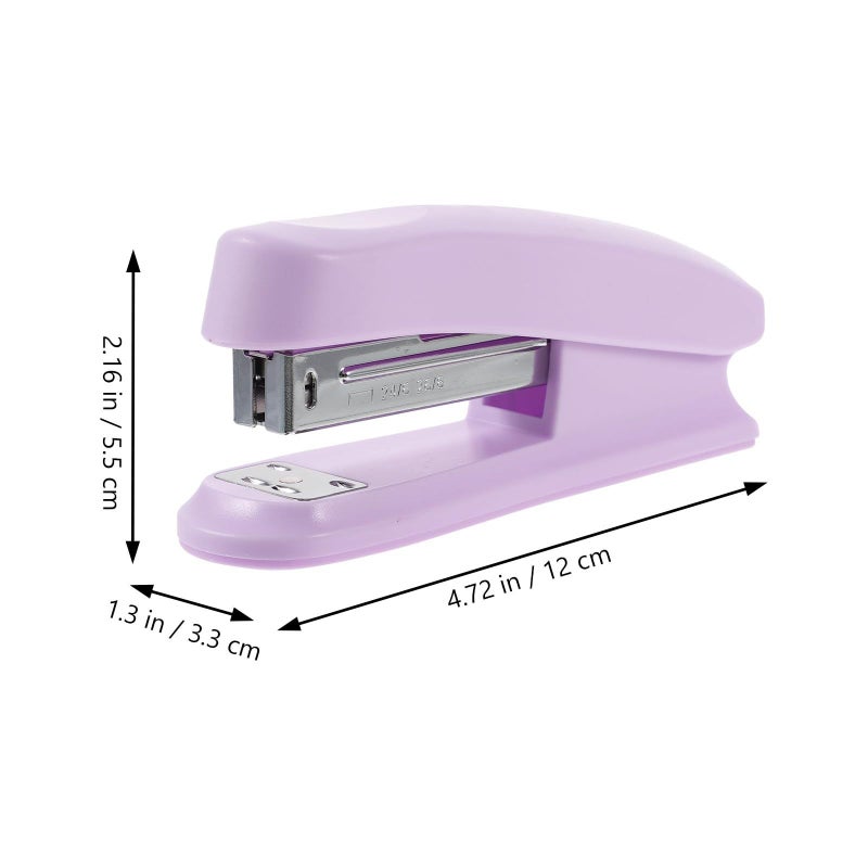 Heavy Duty Metal Portable Desk Stapler Compact Lavender Purple For Office Home Students - Image 3
