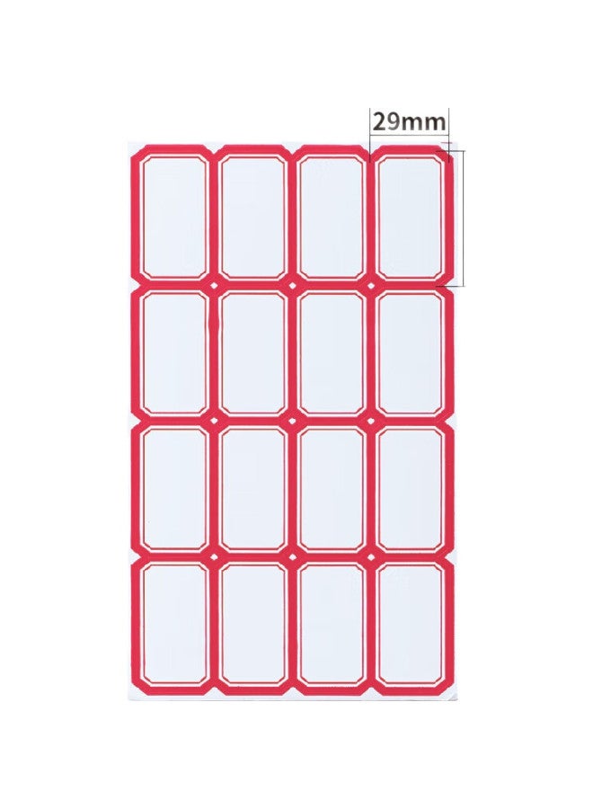 Dsb 960 Pieces 50×29Mm Self-Adhesive Labels, File Management Stickers, 16 Labels/Sheet, 60 Sheets/Pack, Easy-Tear Paper, Name Tags, Price Tags, 4608 Red - Image 2