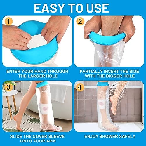 Divvsck Waterproof Kids Leg Cast Cover for Showering Cast Covers for Shower Kids Child Reusable Shower Bag for Leg Cast Protector for Teens Leg, Foot,Ankle - Image 5
